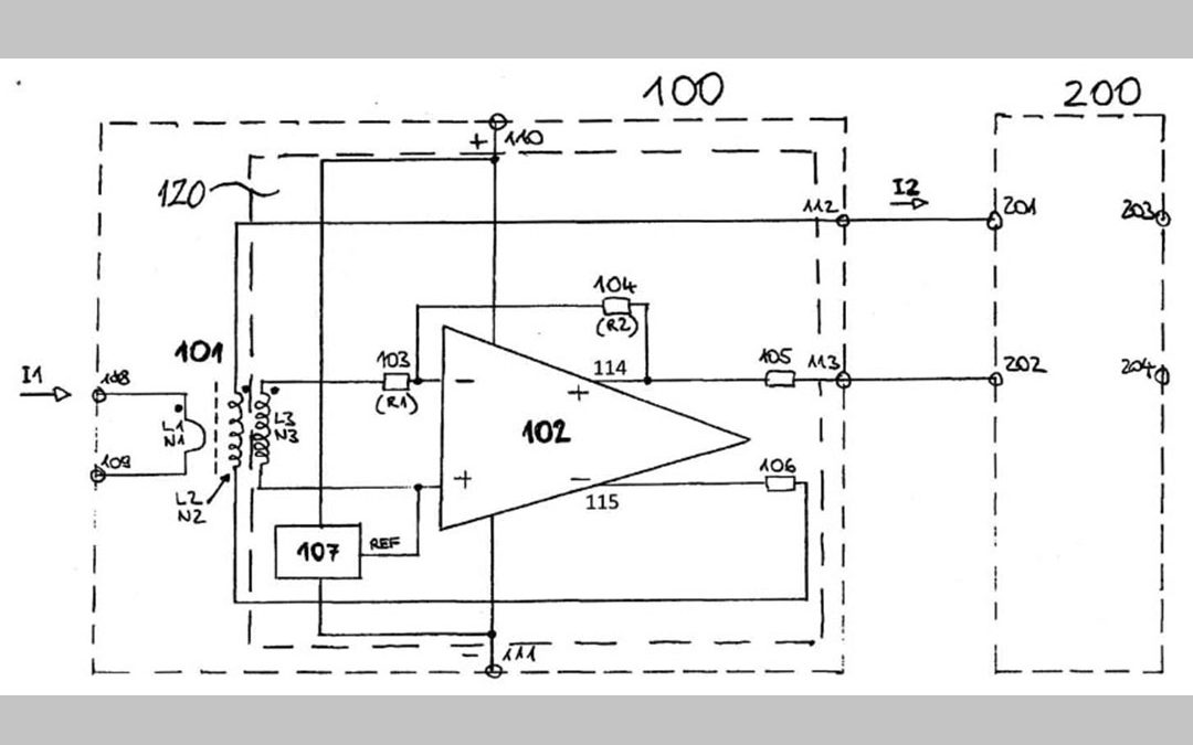 Active current converter for cascade ac current transformer arrangements