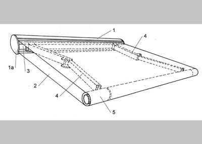 Articulated arm awning