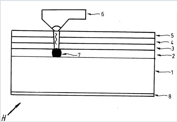 Removable covering paint scheme of layers arranged on a heat sensitive carrier, thermal printer, and method for thermal printing of such carrier